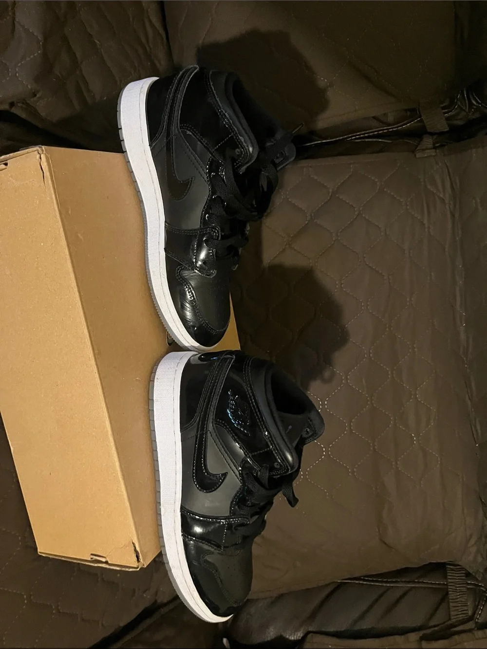 Jordan 1 Kids Black and White Sneakers